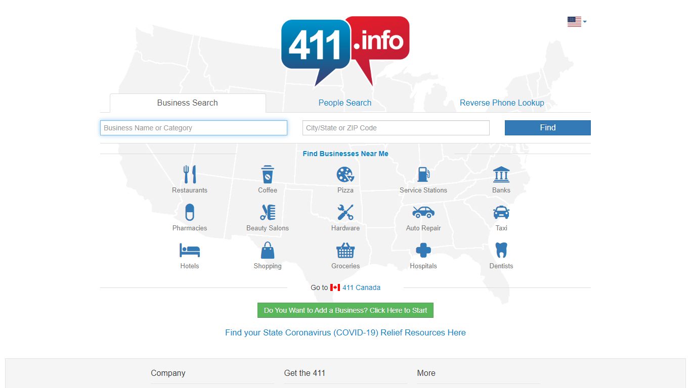 411 - U.S. Local Businesses, People, Reverse Phone Lookup